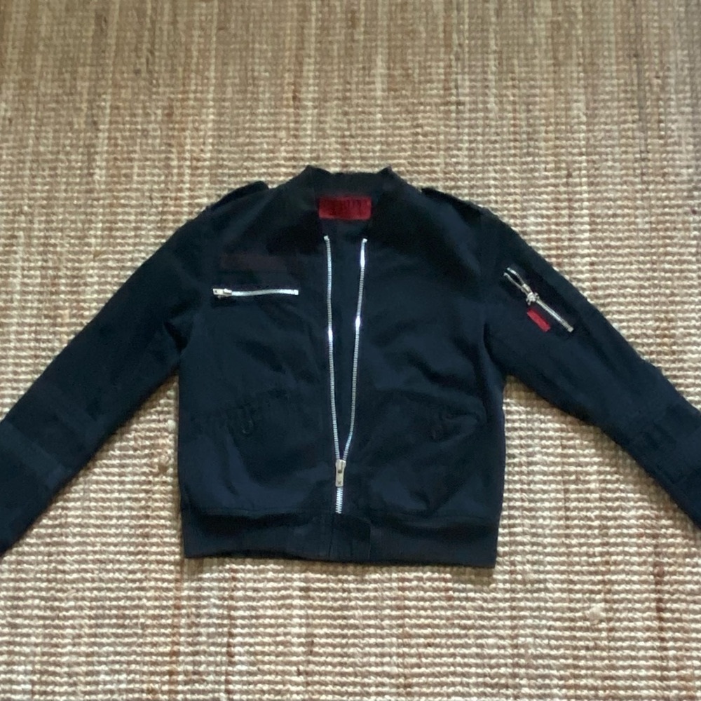 Tripp NYC Black Bomber Jacket with Red Accents/ SOLD